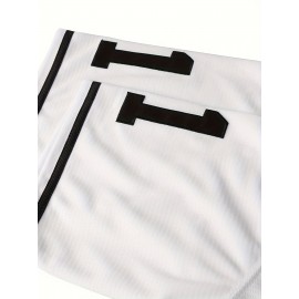 Men'S Baseball Shirt # 11 White Sports Shirt Knitted Loose Fabric S-3XL