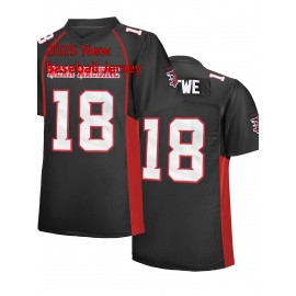 Men'S black # 18 American Football Jersey Suit Loose Embroidered Sports, Fashionable and Casual, Street Breathable Football Suit