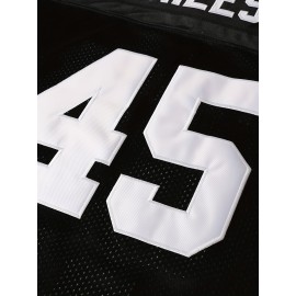 Men'S American Football Shirt # 45 Black Dry Basketball Sweatshirt