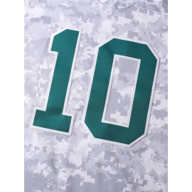 Men'S Rugby Uniform # 10 Camouflage Breathable V-neck Rugby Uniform