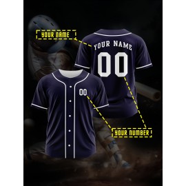 [Polyester Jersey] 100% Polyester Customizable Youngsters Baseball Jersey | Breathable & Washable, All-Over Print, Loose Fit, Sports & Casual Style for Boys & Girls | Perfect for Parties, Beach, Festive Occasions, Party Attire|Sporty Outfit