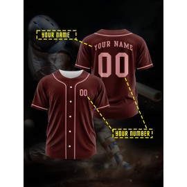 [Polyester Jersey] 100% Polyester Customizable Youngsters Baseball Jersey | Breathable & Washable, All-Over Print, Loose Fit, Sports & Casual Style for Boys & Girls | Perfect for Parties, Beach, Festive Occasions, Party Attire|Sporty Outfit