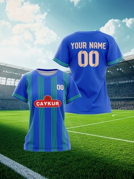 Customizable Plus Size Women'S Soccer Jersey - Personalized Team Name & Number, Breathable Athletic Shirt with 