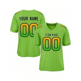 Custom Soccer Jersey - Personalized Team Name & Number, Breathable Mesh Back, V-Neck Design, Short Sleeve Summer Top for Sports & Casual Wear - Perfect Gift for Fans, Soccer Jersey, Fan Merchandise, Sporty Aesthetic, Comfortable Fit