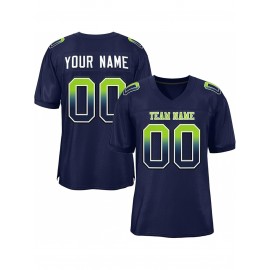 Custom Soccer Jersey - Personalized Team Name & Number, Breathable Mesh Back, V-Neck Design, Short Sleeve Summer Top for Sports & Casual Wear - Perfect Gift for Fans, Soccer Jersey, Fan Merchandise, Sporty Aesthetic, Comfortable Fit