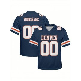 Customized plus-size football shirts, personalized short-sleeved shirts with any name and number, plus-size Women's football city team gifts